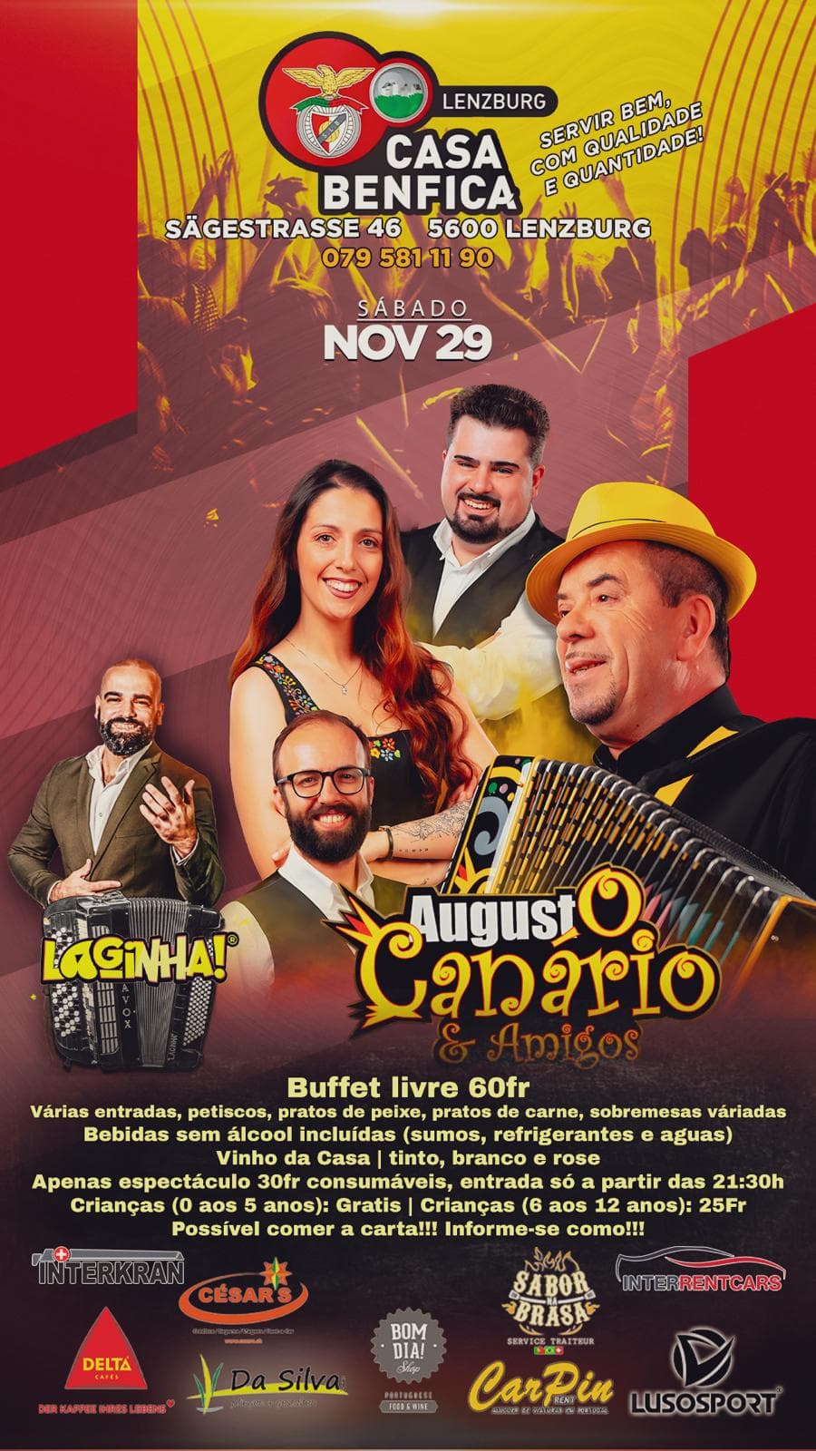 Cartaz do evento Augusto Canário & Amigos