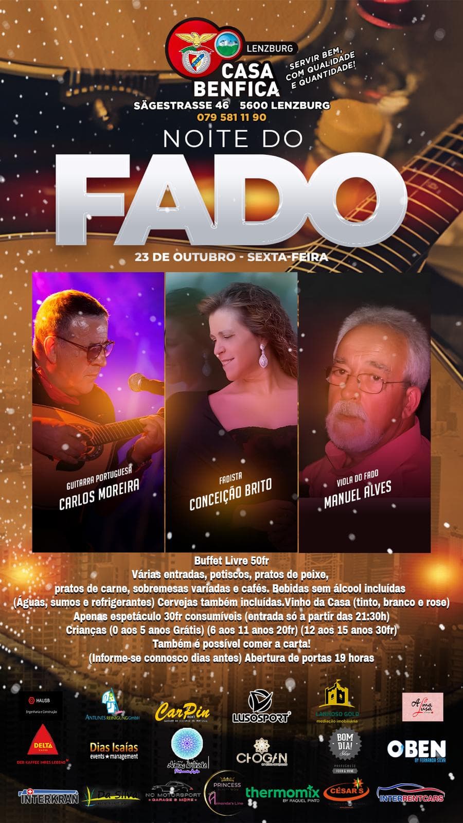 Noite do Fado - Carlos Moreira | Conceição Brito | Manuel Alves